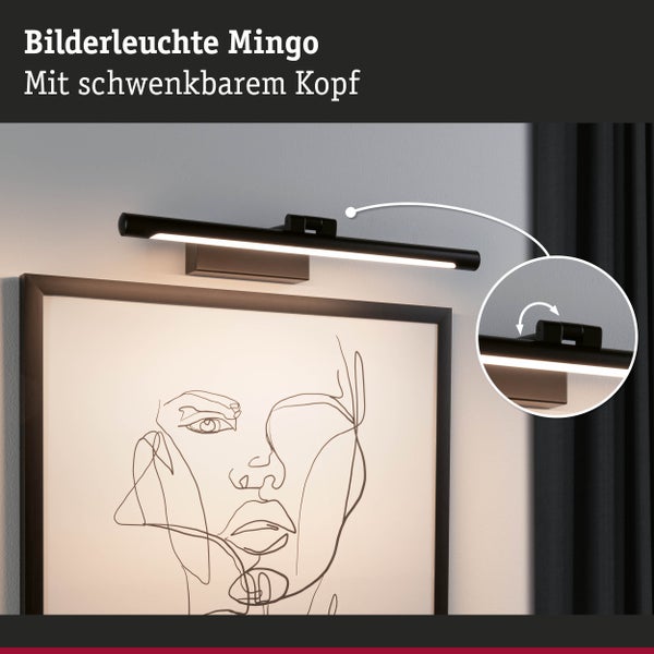 LED Bilderleuchte Mingo 3000K 510lm 230V 9,5W Schwarz