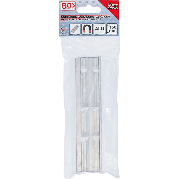 BGS Technic Schraubstock Schutzbacken aus Aluminium, 150 mm, im Doppelpack