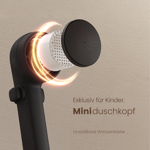EMKE Duschsystem 3 in 1 Regendusche Set mit Kopfbrause, Handbrause und Wasserhahn, Modernes Duscharmatur Set für Badezimmer，Schwarz