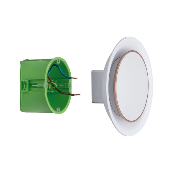 LED Wandeinbauleuchte Neordic Dekorativ rund 123mm 2W 30lm 230V 2700K Weiß matt