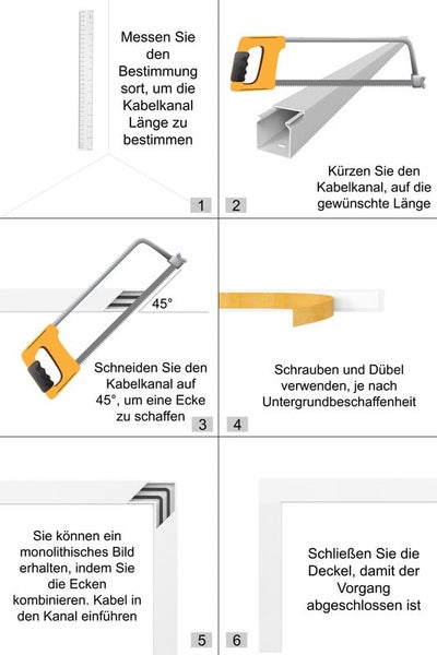CILSON WDK2525SG Art.-Nr. 6700170.2.10 Kabelkanal Selbstklebend 25x25mm 20m - 10 Stück 2 m / 2000 mm, Grau, Quadratisches Profil, Ordnung und Schutz