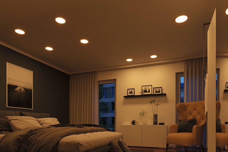 VariFit LED Einbaupanel Dim to Warm Areo IP44 rund 230mm 16W 1400lm 3 Step Dim to warm Weiß matt dimmbar