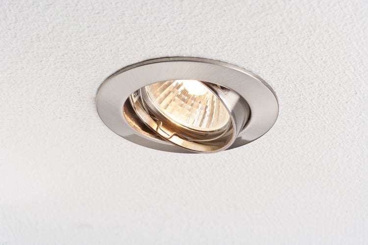 Premium Einbauleuchte schwenkbar rund 83mm 30° GX5,3 max. 50W 230/12V dimmbar Eisen gebürstet