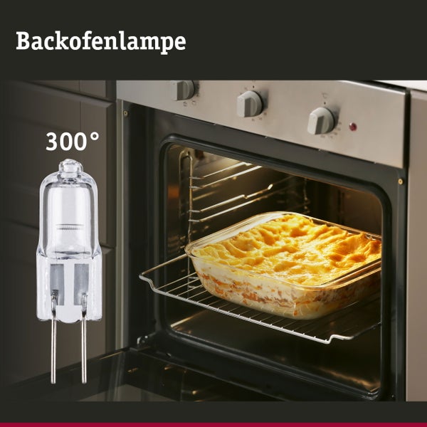 Set Halogen Stiftsockel Backofen G4 G4 12V 3x100lm 3x10W 2700K dimmbar Klar