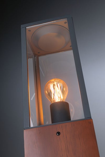 Lichtobjekt Timba IP44 eckig 600mm max. 60W 230V Holz E27 Holz