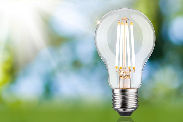 Eco-Line Filament 230V LED Birne E27 Einzelleuchte 806lm 4,3W 3000K dimmbar Klar