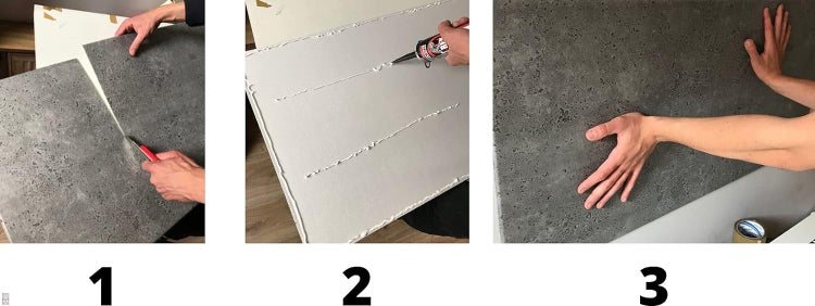 Betonoptik Imitat Paneelen aus Polystyrol XPS Styropor Deckenpaneelen Wandpaneelen 3mm dick - 100x50cm 0,5m² 4114XL