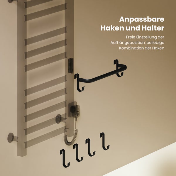 Anpassbare Haken und Halter für Heizkörper