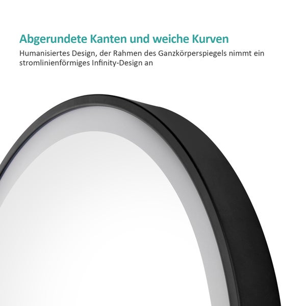 Detailansicht eines runden Spiegels mit Rahmen