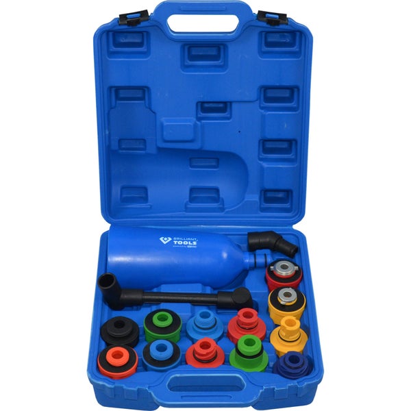 Brilliant Tools Kühlmittel-Befüllgerät im blauen Koffer