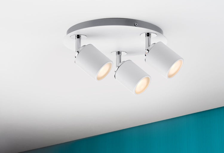 Spotlight Tube IP44 GU10 230V max. 3x10W dimmbar Weiß, Chrom