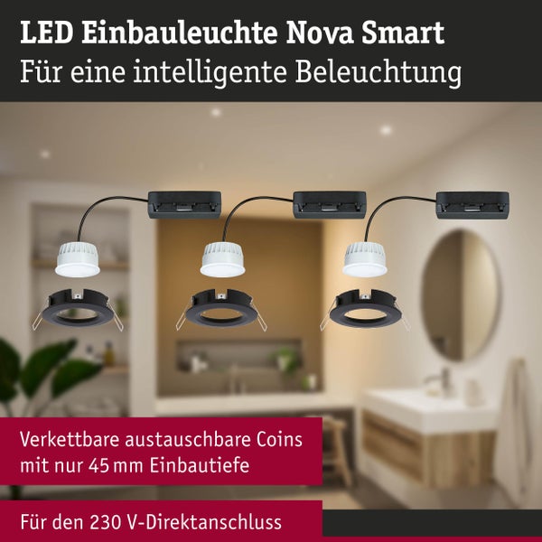 LED Einbauspots für intelligente Beleuchtung im Badezimmer