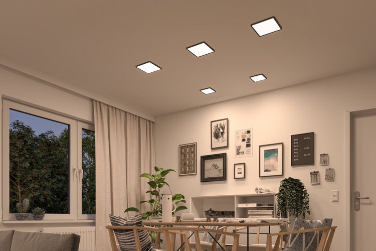 VariFit LED Einbaupanel Dim to Warm Areo IP44 eckig 175x175mm 13W 1200lm 3 Step Dim to warm Schwarz dimmbar