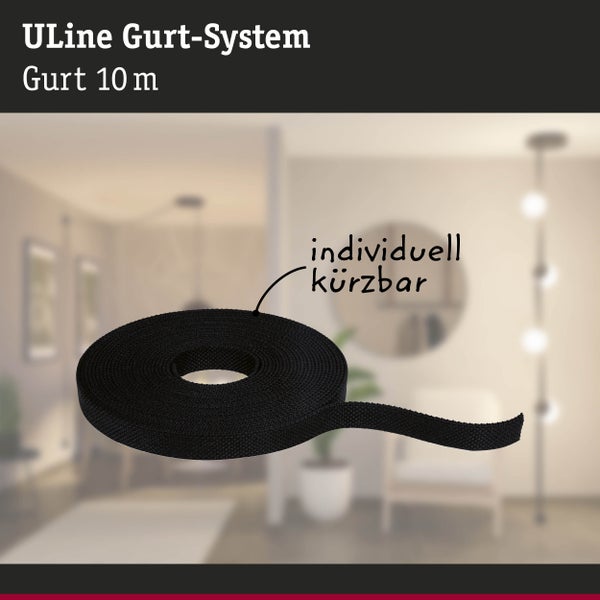 ULine Gurt 10m Dacron Textil Kupfer Schwarz