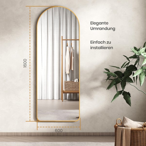 Ganzkörperspiegel mit den Maßen 1600 x 600 mm