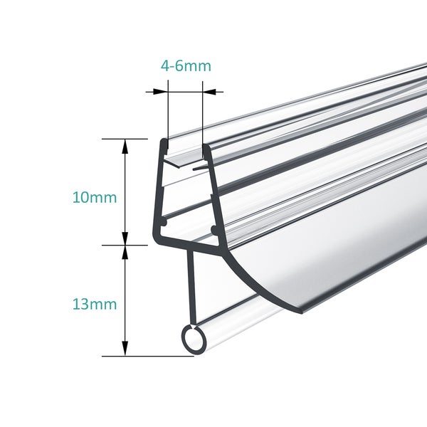 Duschdichtung mit den Maßen 4 bis 6 Millimeter, 10 Millimeter und 13 Millimeter