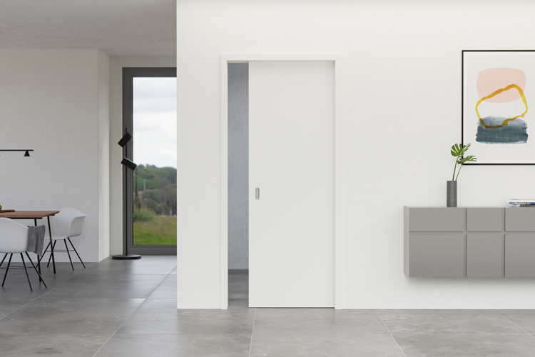 Holzzarge für Schiebetür in der Wand 860x2110mm CPL RAL 9016 Fertigwandstärke 150 passend für ClassicPocket CPH-1 System