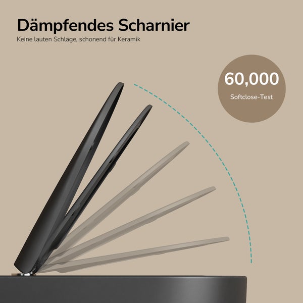 Gedämpftes Scharnier im Softclose Test für sanftes Schließen