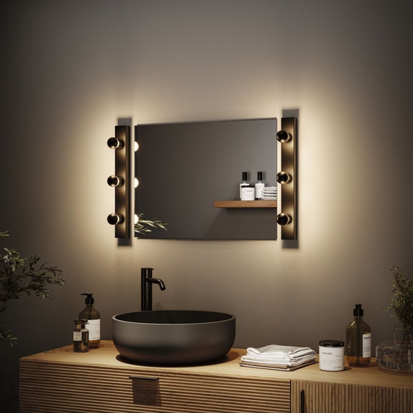 Spiegelleuchte Regula II IP44 E14 230V max. 3x40W dimmbar Schwarz