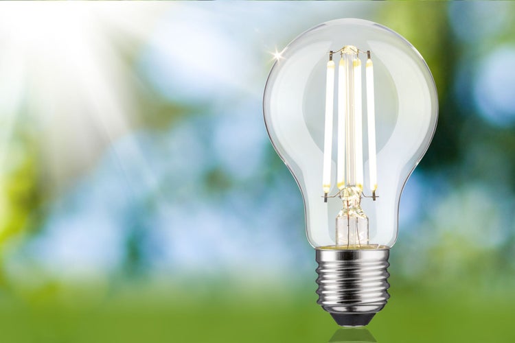 Eco-Line Filament 230V LED Birne E27 Einzelleuchte 806lm 4,3W 4000K dimmbar Klar