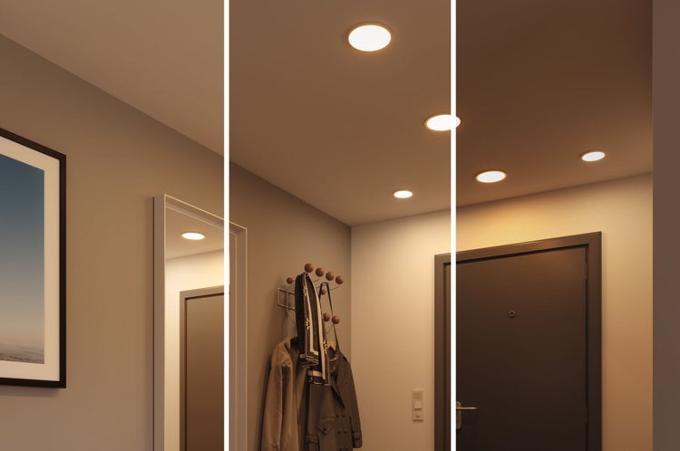 VariFit LED Einbaupanel 3-Step-Dim Areo IP44 rund 230mm 16W 1400lm 3000K Weiß dimmbar