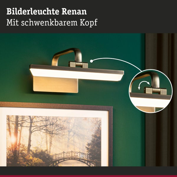 LED Bilderleuchte Renan 3000K 450lm 230V 6W Altmessing