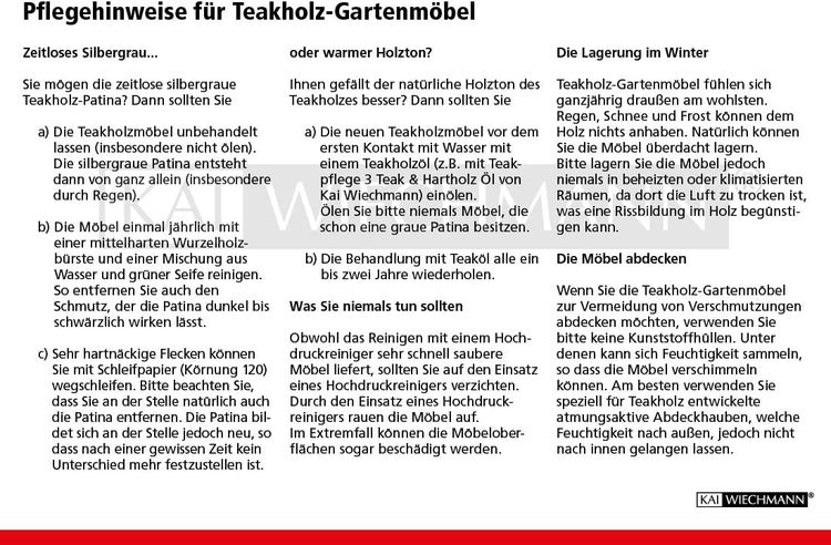 Teak Doppelliege extra breit mit Rollen premium wetterfest