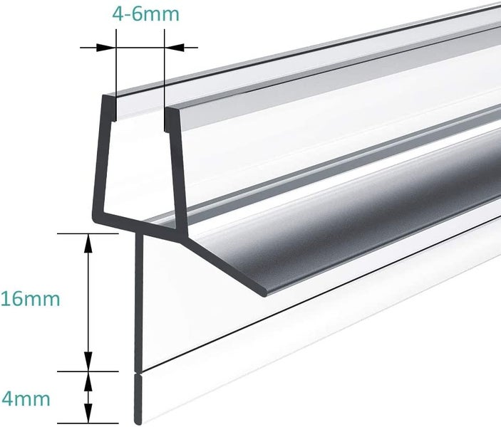 EMKE Ersatzdichtung Dichtkeder Für 4-6mm Glasdicke Wasserabweiser 800mm Duschdichtung Duschkabine Mit Abreißbare Dichtungslippe