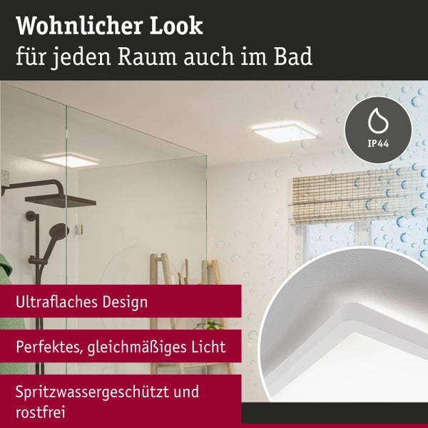 LED Panel Atria Shine Backlight IP44 eckig 293x293mm 16W 1600lm 4000K Weiß