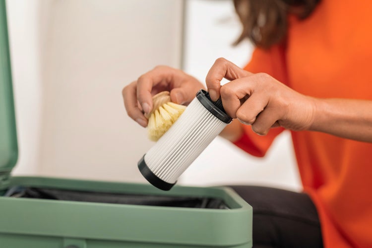 Mehrfarbige Badematte mit rechteckiger Form