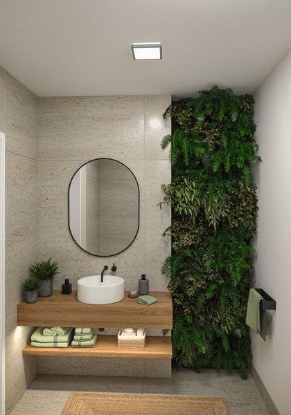 LED Panel Atria Shine IP44 eckig 190x190mm 8W 1160lm 3000 - 6500K Chrom matt