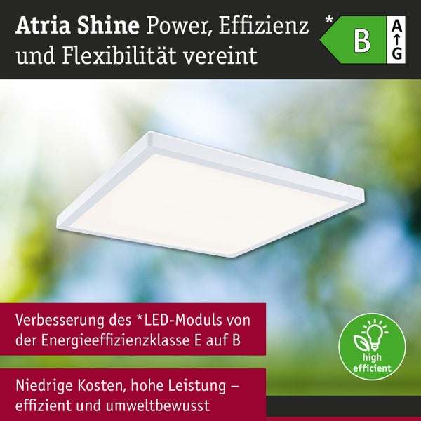 LED Panel Atria Shine IP44 eckig 298x298mm 15,7W 2100lm 3000 - 6500K Weiß