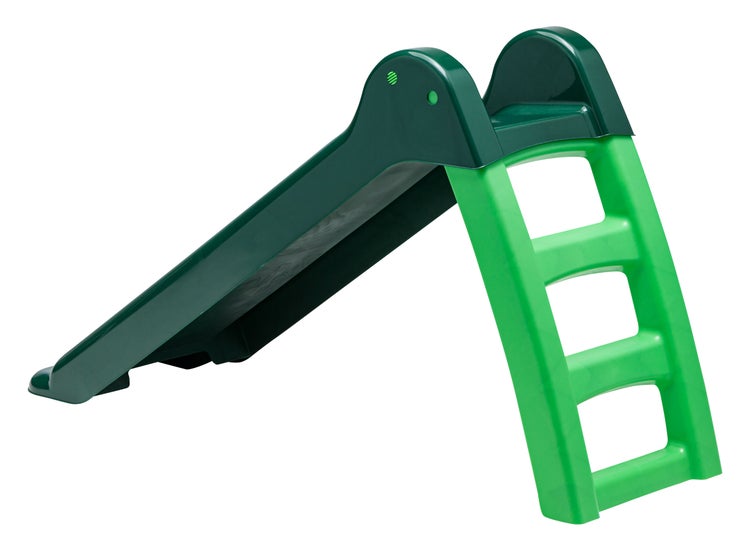 Grüne Kinderrutsche mit Leiter für den Außenbereich