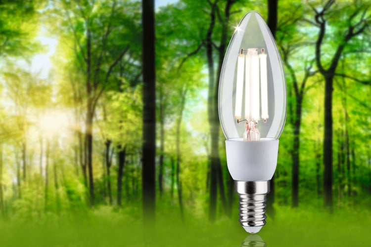 Eco-Line Filament 230V LED Kerze E14 525lm 2,5W 3000K Klar