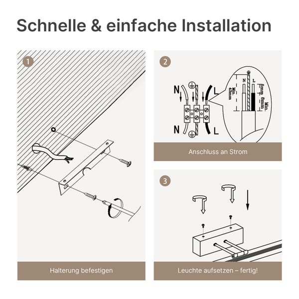 Anleitung zur einfachen Lampeninstallation in drei Schritten
