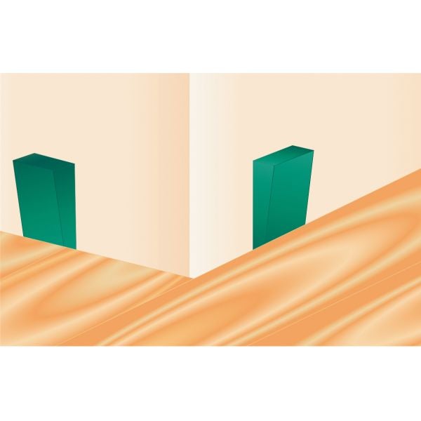 Triuso Kunststoff Rastkeil 80x30x10mm grün max.200kg, - 30 Stück je Verpackungseinheit