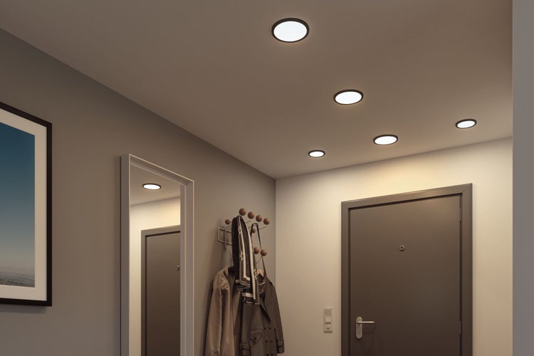 VariFit LED Einbaupanel 3-Step-Dim Areo IP44 rund 175mm 13W 1300lm 4000K Schwarz dimmbar