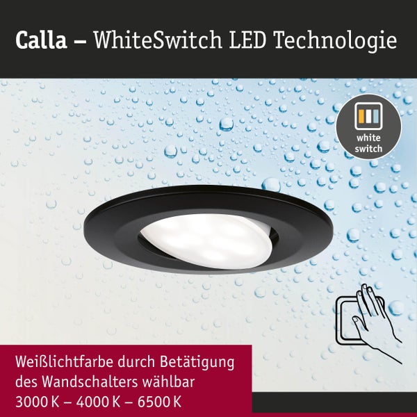 Calla LED Einbaustrahler mit WhiteSwitch Technologie zur Auswahl der Lichtfarbe