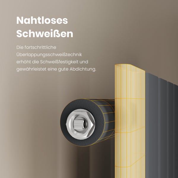 Nahtlose Schweißverbindung für erhöhte Schweißfestigkeit und gute Abdichtung.