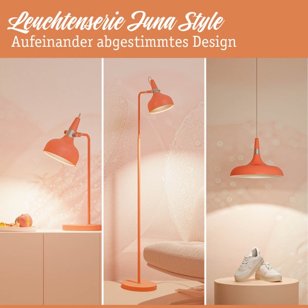 Leuchtenserie Juna Style: Tischleuchte, Stehleuchte und Pendelleuchte im abgestimmten Design