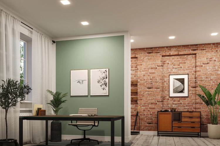 VariFit LED Einbaupanel Veluna Edge IP44 eckig 90x90mm 6W 450lm 3000K Weiß