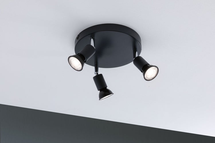 Spotlight Carolina IP44 GU10 230V max. 3x10W dimmbar Anthrazit, Chrom