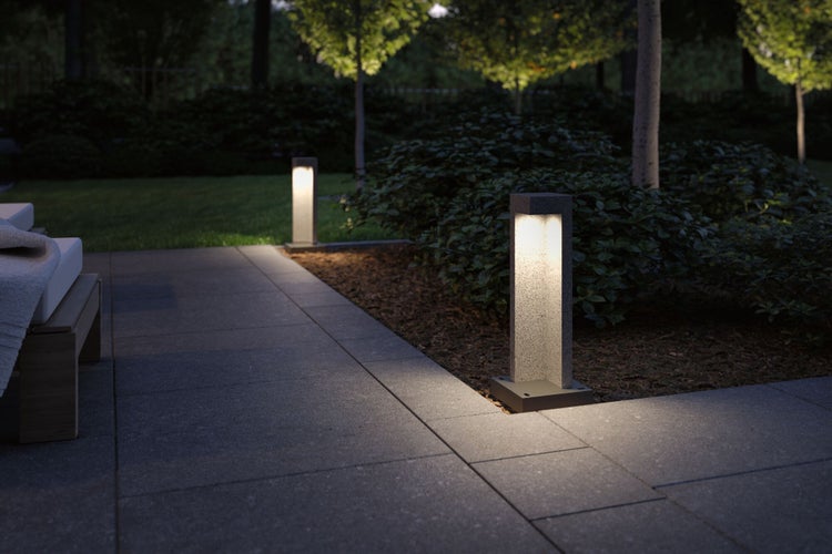 LED Pollerleuchte Concrea IP65 450mm 3000K 6,8W 200lm 230V Schwarzer Sandstein Beton