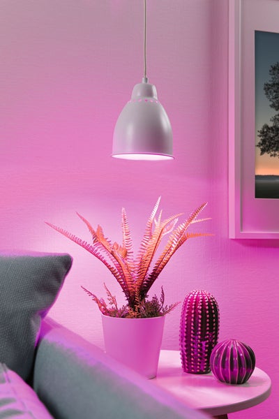 Neordic Set Pendelleuchte Hilla + LED Reflektor E27 Weiß dimmbar Metall / 230V 200lm 6,5W 1300K