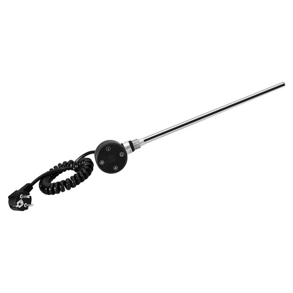 EMKE Heizstab Schwarz 1200W mit Temperaturanzeige & Timer 2 Stück, mechanische Tasten, Stromausfall-Memory, G1/2, 820×60×40 mm, IP44, geeignet für elektrische Heizkörper
