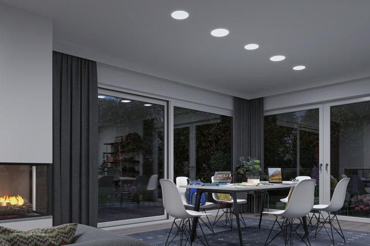 VariFit LED Einbaupanel Smart Home Zigbee 3.0 Veluna IP44 rund 215mm 17W 1300lm Tunable White Satin dimmbar
