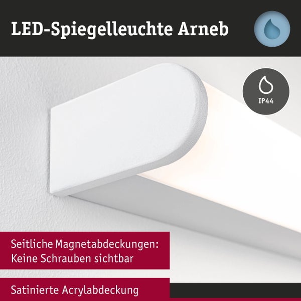 Selection Bathroom LED Wandleuchte Arneb IP44 3000K 1000lm 230V 12,5W Weiß