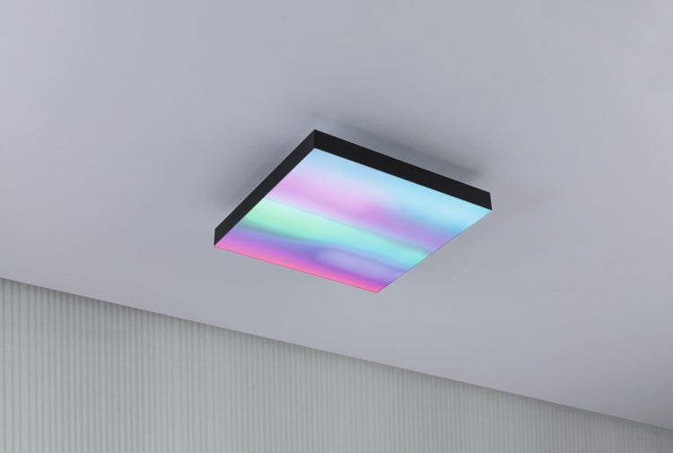 LED Panel Velora Rainbow dynamicRGBW eckig 295x295mm 13,2W 1140lm RGB+ Schwarz dimmbar