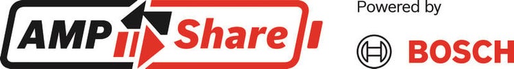 AMP Share Markenlogo powered by Bosch Logo