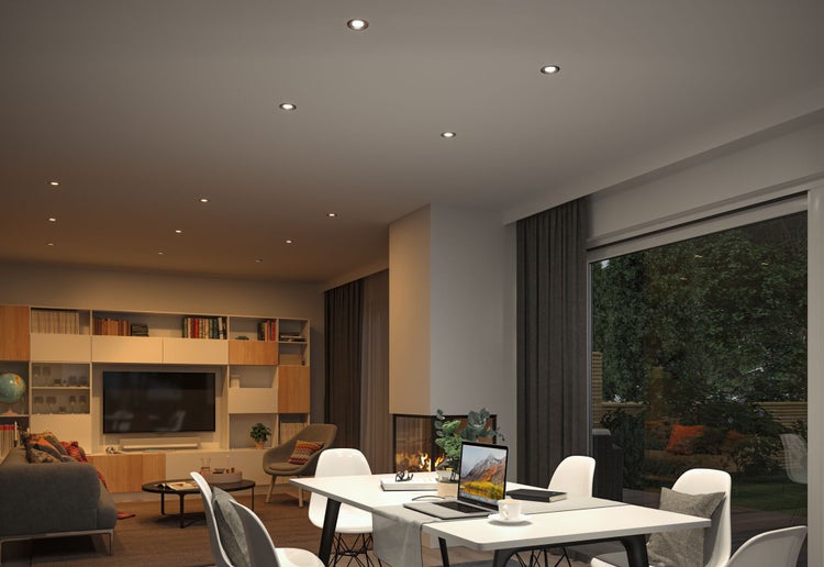 LED Einbauleuchte Nova Coin rund 84mm 50° RGBW+ 3x6W 3x500lm 230V Eisen gebürstet Aluminium